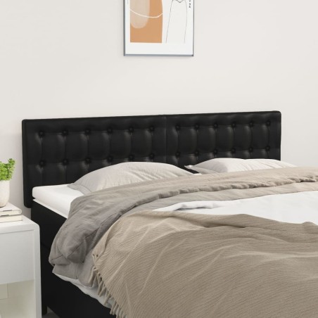  Têtes de lit 2 pcs Noir 72x5x78/88 cm Similicuir 