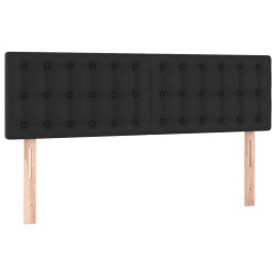  Têtes de lit 2 pcs Noir 72x5x78/88 cm Similicuir 