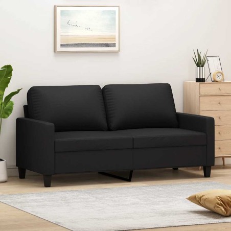 Canapé à 2 places Noir 140 cm Similicuir 624305624305