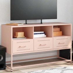 Meuble TV rose 100,5x39x60,5 cm acier 624306624306