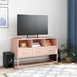 Meuble TV rose 100,5x39x60,5 cm acier 624306624306