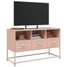 Meuble TV rose 100,5x39x60,5 cm acier 624306624306