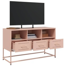 Meuble TV rose 100,5x39x60,5 cm acier 624306624306