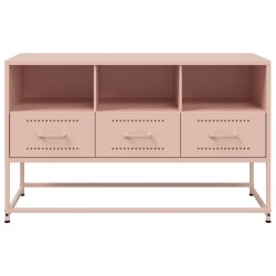 Meuble TV rose 100,5x39x60,5 cm acier 624306624306