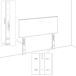 Têtes de lit 2 pcs Noir 72x5x78/88 cm Similicuir 