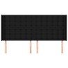 Tête de lit avec oreilles Noir 203x16x118/128 cm Tissu 624309624309