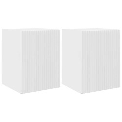 Meuble TV mural 2 pcs Blanc Brillant 30 x 31 x 40 cm 624310624310