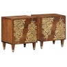 Cabinet de chevet avec porte 2 pcs Marron miel 40 x 33 x 46 cm 624312624312