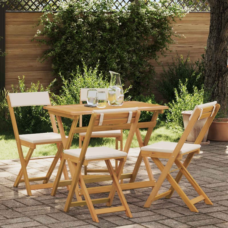 Chaises de bistrot d'extérieur 4 pcs Crème blanc 624313624313