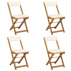 Chaises de bistrot d'extérieur 4 pcs Crème blanc 624313624313