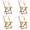 Chaises de bistrot d'extérieur 4 pcs Crème blanc 624313624313