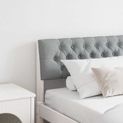 Tête de lit capitonnée Gris clair 200 cm Pin massif 624314624314