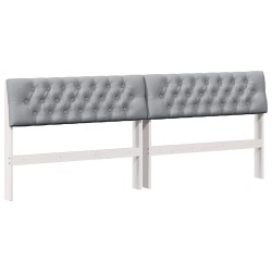 Tête de lit capitonnée Gris clair 200 cm Pin massif 624314624314