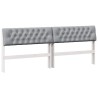 Tête de lit capitonnée Gris clair 200 cm Pin massif 624314624314