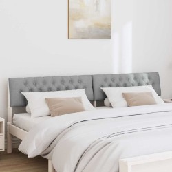 Tête de lit capitonnée Gris clair 200 cm Pin massif 624314624314
