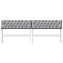 Tête de lit capitonnée Gris clair 200 cm Pin massif 624314624314