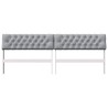Tête de lit capitonnée Gris clair 200 cm Pin massif 624314624314
