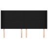 Tête de lit avec oreilles Noir 203x16x118/128 cm Tissu 624315624315
