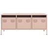 Meuble TV rose 101,5x39x43,5 cm acier laminé à froid 624323624323