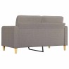 Canapé à 2 places Taupe 140 cm Tissu 624325624325