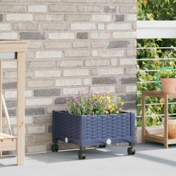 Jardinière avec Roues Gris Bleu 40 x 40 x 33 cm PP 624328624328