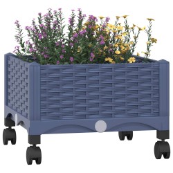 Jardinière avec Roues Gris Bleu 40 x 40 x 33 cm PP 624328624328