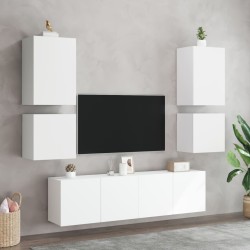 Meuble TV mural blanc 40,5x30x40 cm bois d'ingénierie 624330624330