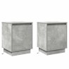 Cabinet de chevet 2 pcs Gris béton 39 x 34,5 x 50 cm 624332624332