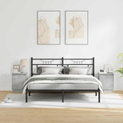 Cabinet de chevet 2 pcs Gris béton 39 x 34,5 x 50 cm 624332624332