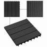 Carreau de terrasse 22 pcs Noir 30 x 30 cm WPC 624334624334