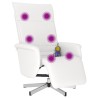 Fauteuil inclinable de massage repose-pieds blanc similicuir 624336624336