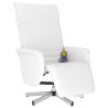 Fauteuil inclinable de massage repose-pieds blanc similicuir 624336624336