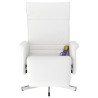 Fauteuil inclinable de massage repose-pieds blanc similicuir 624336624336