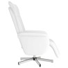 Fauteuil inclinable de massage repose-pieds blanc similicuir 624336624336