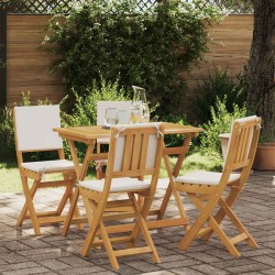 Chaises de bistrot d'extérieur 4 pcs Crème blanc 624340624340