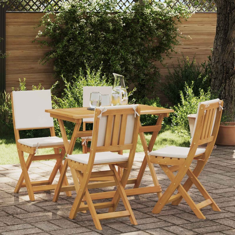 Chaises de bistrot d'extérieur 4 pcs Crème blanc 624340624340