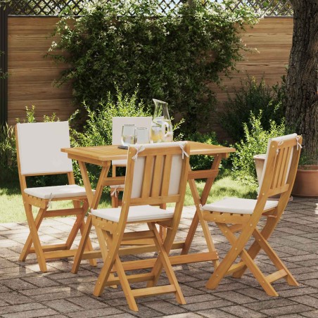 Chaises de bistrot d'extérieur 4 pcs Crème blanc 624340624340