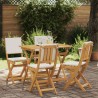Chaises de bistrot d'extérieur 4 pcs Crème blanc 624340624340