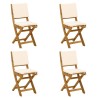 Chaises de bistrot d'extérieur 4 pcs Crème blanc 624340624340