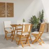 Chaises de bistrot d'extérieur 4 pcs Crème blanc 624340624340
