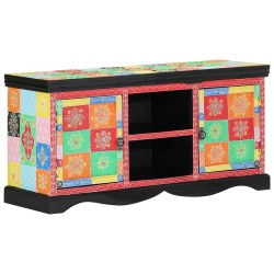 Meuble TV Multicolore 100 x 35 x 50 cm Bois de mangue massif 624341624341