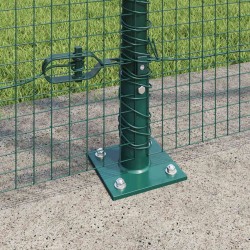 Clôture en fil soudé avec base en béton 25 x 1,5 m Vert Maille 624342624342
