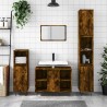 Armoire de bain chêne fumé 30x30x100 cm bois d'ingénierie 624345624345