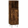 Armoire de bain chêne fumé 30x30x100 cm bois d'ingénierie 624345624345