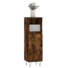 Armoire de bain chêne fumé 30x30x100 cm bois d'ingénierie 624345624345