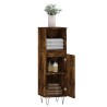 Armoire de bain chêne fumé 30x30x100 cm bois d'ingénierie 624345624345