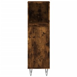 Armoire de bain chêne fumé 30x30x100 cm bois d'ingénierie 624345624345