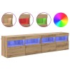 Meubles TV muraux 2 pcs Chêne artisanal Bois d'ingénierie 624346624346