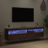 Meubles TV muraux 2 pcs Chêne artisanal Bois d'ingénierie 624346624346