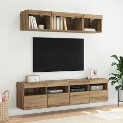 Meubles TV muraux 2 pcs Chêne artisanal Bois d'ingénierie 624346624346